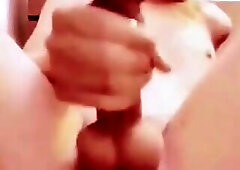 Another wanking session in slow motion with cumshot