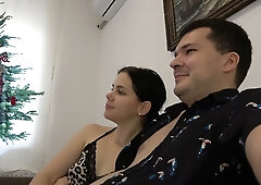 Serbian wife Anna passionately swallows her husband's load after playful oral