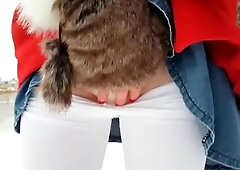 Wetting and Messing my Diaper on a Wintry Shore