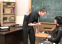 Big dicked teacher ass fucks emo student