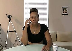 Kendra keeps burping as that babe takes this important call