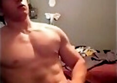 Ginger Muscle Boy Jerks Off and Cums