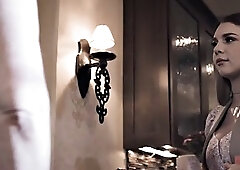 Cute Babysitter Gabbie Carter Fucks by a Couple