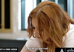 GIRLSWAY - Beautiful Redhead Masseuse Madison Morgan Gives Nude Bestie Lilly Bell Fleshly Massage