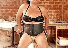 Big ass tranny, sissy lingerie