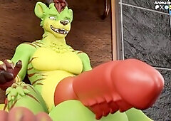 Hyper, gay growing cock, gay furry animation