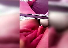 chunky ftm over stimulates clitoris with wand - throbbing climax