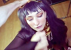 Tit fucked curvy busty brunette blowjob babe sexy pov hi def