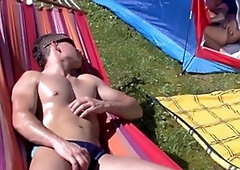 Wanking And Watching Under Canvas