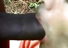 Suzana Holmes cums on the Romanos back at the forest