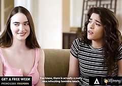 Victoria Voxxx, Hazel Moore, Aiden Ashley and Siri Dahl indulge in a passionate lesbian group session