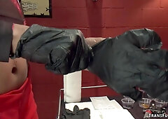 Pierced cunt tattoo artist fucked by TS