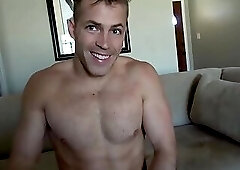 Hairy Football Jock Michael Kasten Jerks Off