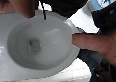Extraordinary , public wc , urinated on a femboy manstick! Swallow urine from meaty uncut pricks ! 2 fe
