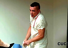 Cuck4k. porno with the gynaecologist hits so well