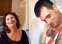 Gilf Gets Her Bushy Muff Stuffed In The Kitchen