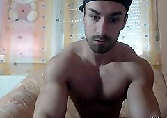 Mike Milan Stripping, Flexing, Posing, and Jacking Off