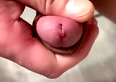 Tub Adventures Pt3. Toweling off and getting Dispelled Toying with my low Hangers and Large Penis