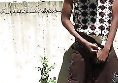 Shemale Porn Video Big Dick B!tch Takes Dick Outside