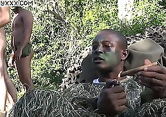 Army wild gay fucked outdoor in missionary in anal hole