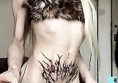 Bimbo femboy with big dick