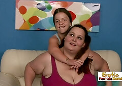 Voluptuous woman enjoys face sitting and intimate moments with slender partner and man