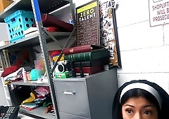 Sexy nun caught shoplifting and fucked