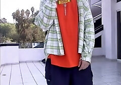 Teen sucks cock and gets ass fucked