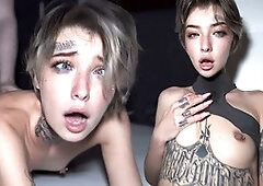 Rough-sex, submissive-girl, gargle