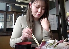 Asian japanese amateur has deep throat