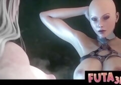 Futa3DX - Futanari with massive cock pounds a hottie with her enormous shaft