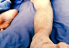 Bearded daddy pleasures his throbbing rod and tight backdoor