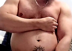 Quick release before bed - Hot gay guy whips it out for some solo action