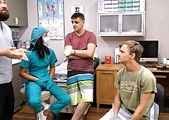 Nurse gloves and medical examination antics behind the scenes with Doctor Tampa