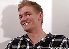 Athletic homo James Pershaw interviewed for solo jerk off