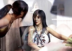 Lisa and her friend getting naughty in the building