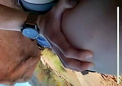 Blonde russian amateur fucked outdoor pov
