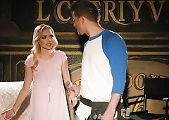 Alex Grey getting banged behind the curtains