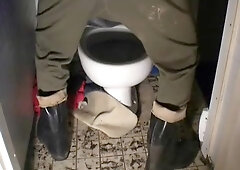 nlboots - camo (military) long johns boots