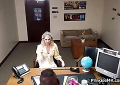 Older wife ends up on principals desk banged