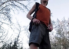 Public cruising leads to a married stud in young twunk's mouth with a serious cumshot