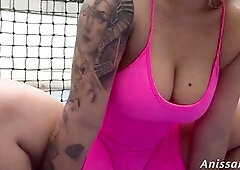 i was supposed to practice my serve, but ended up swallowing his whole wang