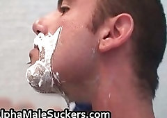 Horny hardcore gay shaving and wanking