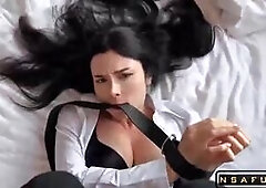 A horny secretary finds herself in a compromising situation when she is caught masturbating at work. To avoid getting fired, she decides to take matte