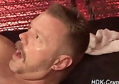 Group stud swallows cum