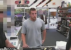 Pawn shop stud enjoys office 3way 4 cash with owners