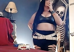 Leather pants, halloween lesbian, milf halloween