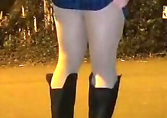 Big ass sissy slut showing off in public