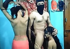 I fuck my wife's best friend sex video, viral desi Indian wife's friend fuck cought by wife threesome Hindi video