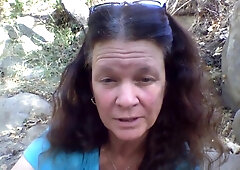 Katharine foster flashes slit outdoors - Katharine foster